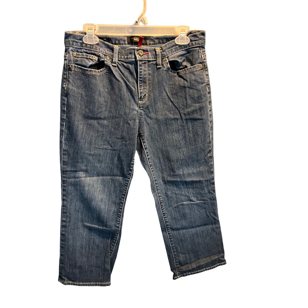 Talbots Womens Blue Straight Leg Cropped Jeans Medium Wash Denim Size 8